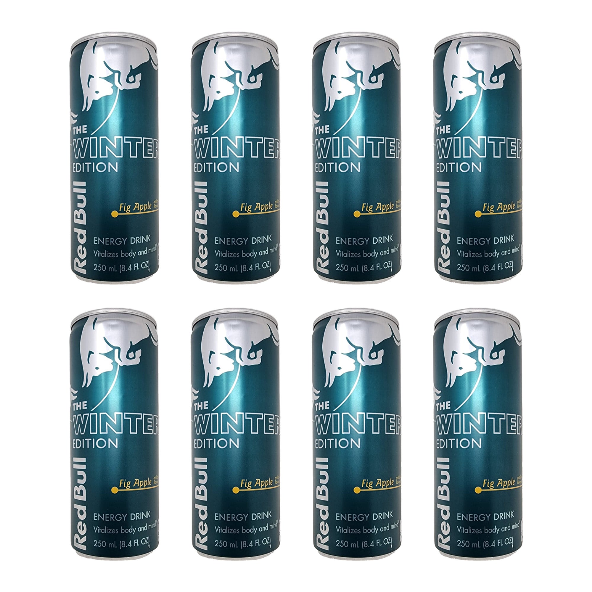 Red Bull Fig Apple Energizer Drink, Winter Edition, 8.4 fl oz, (8 Pack)