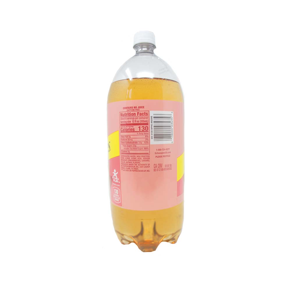 Schweppes White Peach Ginger Ale 2-Liter Bottle