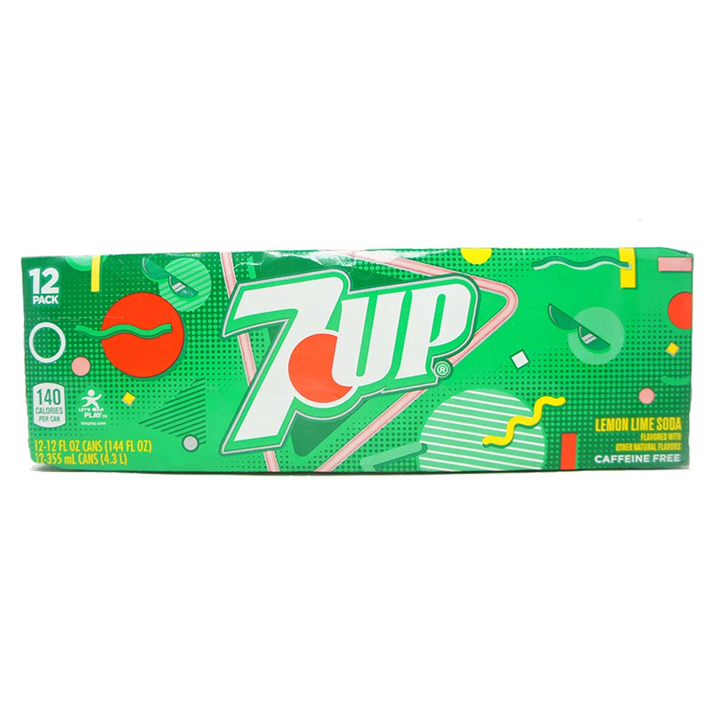 7UP, Lemon-Lime Flavored Carbonated Soft Drink, 12-OZ Cans, 12-Pack