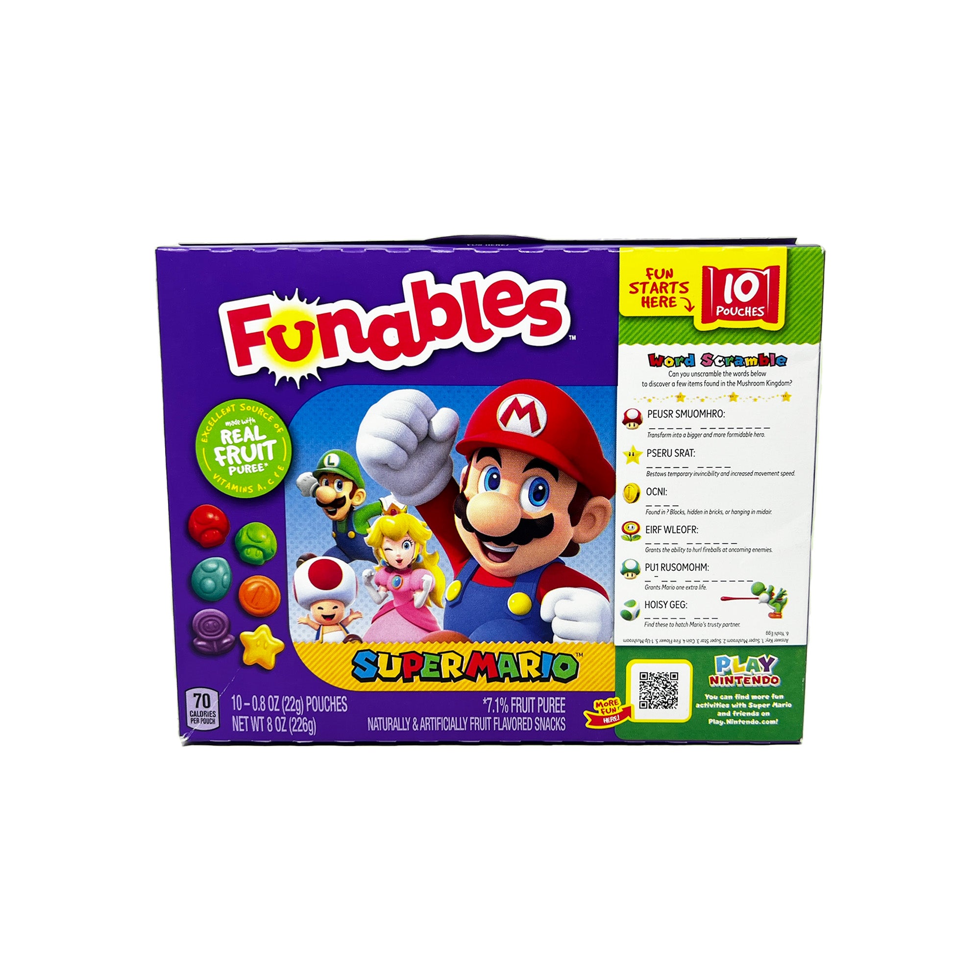 Super Mario™ Fruit Gummy Snacks, 10 Pouches per Pack