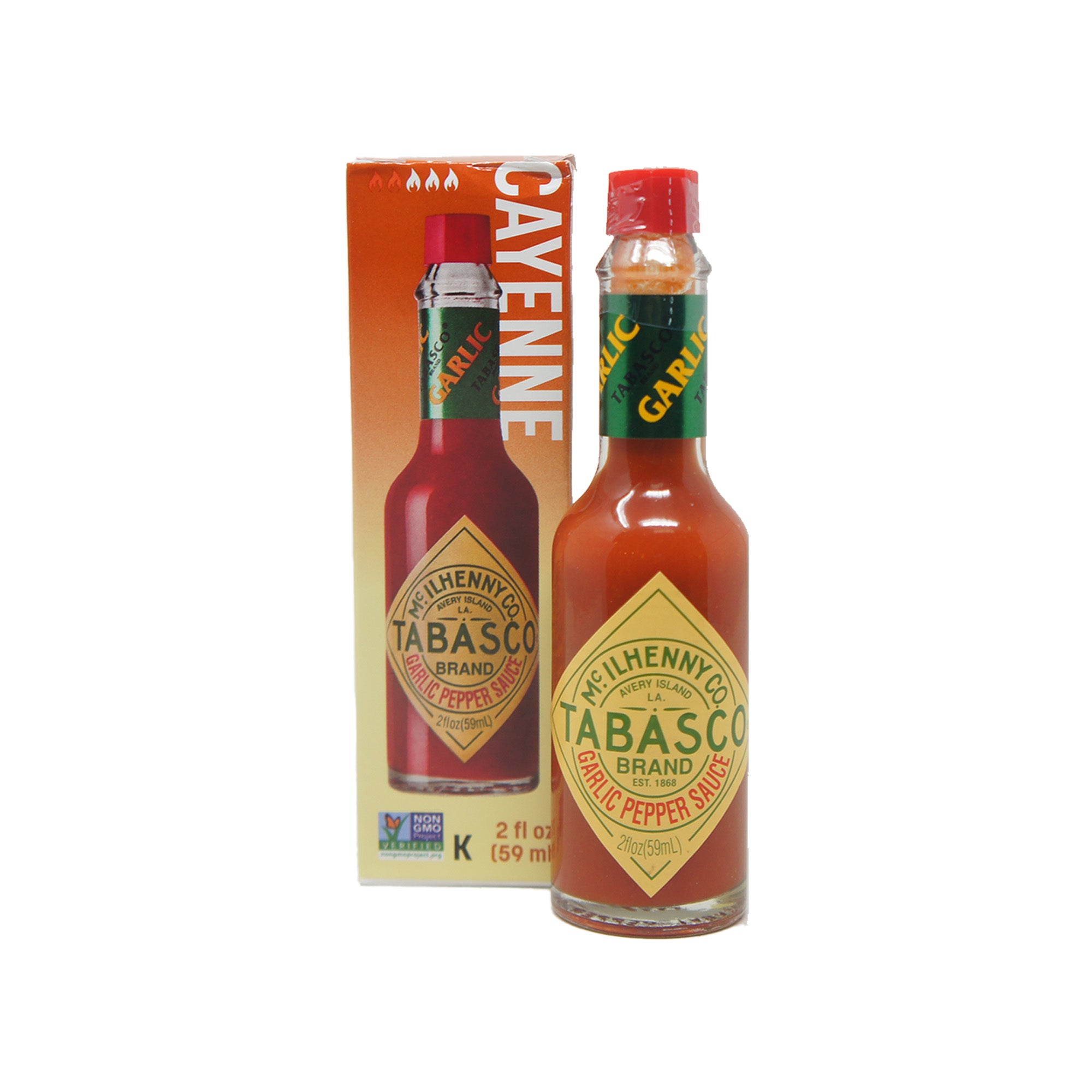 Tabasco Cayenne Garlic Flavor Pepper Hot Sauce 5 FL OZ (148mL)