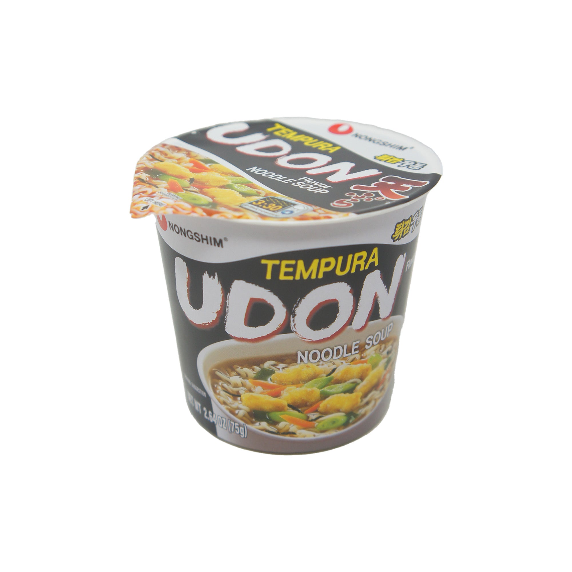 Nongshim Tempura Udon Flavor Noodle Soup, 2.64 oz Instant Cup Noodle Soup
