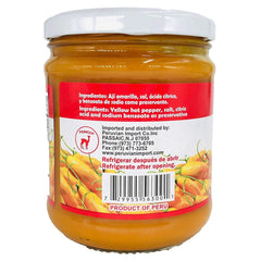 Inca’s Food Yellow Hot Pepper Aji Amarillo 15.7oz – Authentic Peruvian Spicy Sauce & Condiment