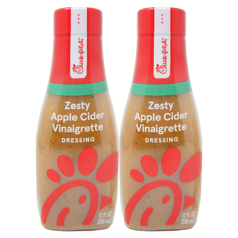 Chick-fil-A Zesty Apple Cider Vinaigrette Dressing 12oz – 2 Pack | Tangy, Restaurant-Style Salad Dressing