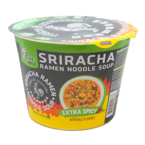 Tuong Ot Sriracha Ramen Noodle Soup, Extra Spicy, 3.8 oz, (3 Pack)