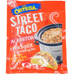 Ortega Street Taco Al Pastor Seasoning Mix, Crockpot, 1 OZ Pocket