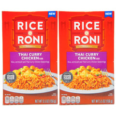 Rice-A-Roni Thai Curry Chicken 5.5 oz, 2 Pack – Flavorful Instant Rice & Pasta Mix