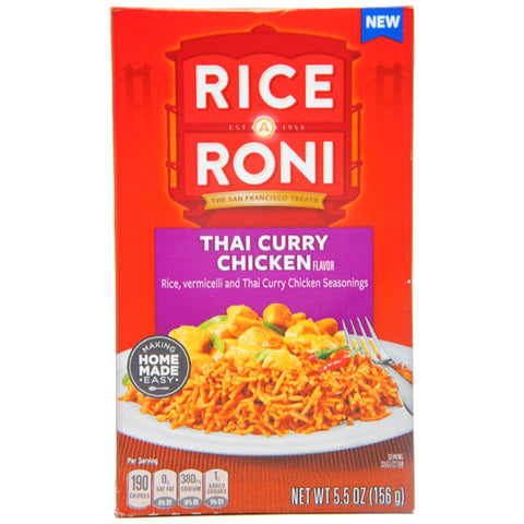 Rice-A-Roni Thai Curry Chicken 5.5 oz,  -Flavorful Instant Rice & Pasta Mix