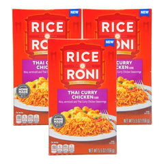 Rice-A-Roni Thai Curry Chicken 5.5 oz, 3 Pack – Flavorful Instant Rice & Pasta Mix