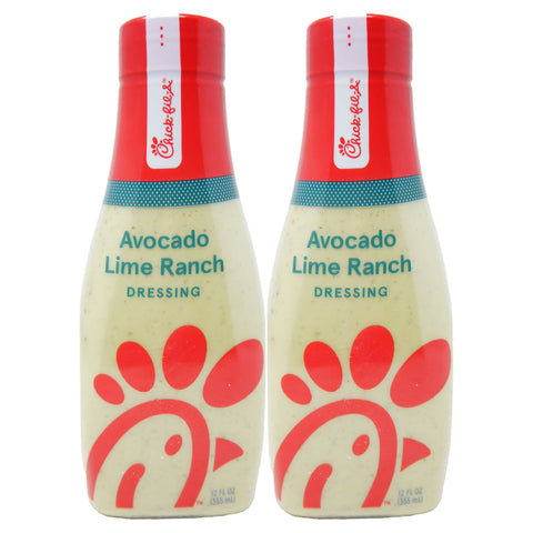 Chick-fil-A Avocado Lime Ranch Dressing 12 fl oz (2 Pack) | Salad Dressing | Restaurant Style Flavor
