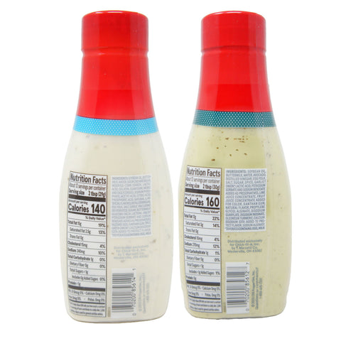 Chick-fil-A Avocado Lime Ranch & Garden Herb Ranch Dressing 12 fl oz | Classic Restaurant-Style Salad Dressing Duo Nutrition Facts