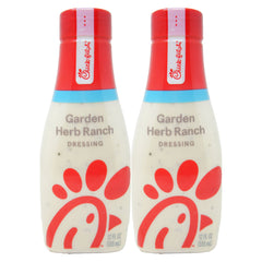 Chick-fil-A Garden Herb Ranch Dressing 12 fl oz (2 Pack) | Classic Ranch Salad Dressing | Restaurant Style