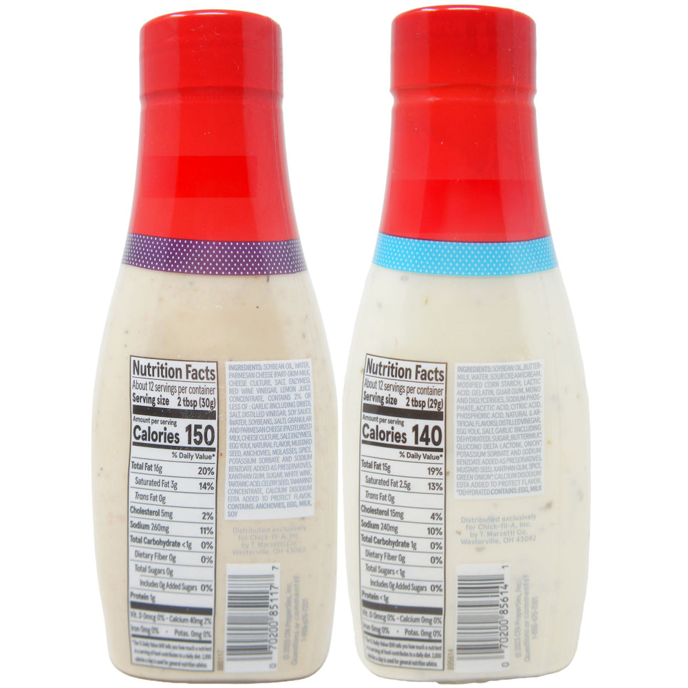 Chick-fil-A Garden Herb Ranch & Parmesan Caesar Dressing Duo – Signature Restaurant Flavor at Home Nutrition Facts