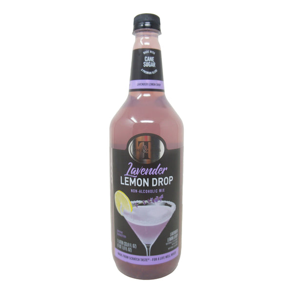 Mr & Mrs T Lavender Lemon Drop Drink Mix 1 Liter – Refreshing Floral Citrus Cocktail Mixer