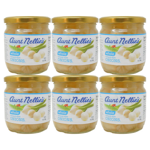 Aunt Nellie's Whole Holland Style Onions 14 oz – 6 Pack
