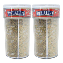 DeLallo 4 Pizza Seasoning Set, 2 Pack – Italian Herb, Roasted Garlic & Cheese, Red Pepper & Zesty Garlic-Onion Blends
