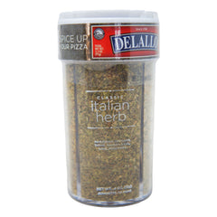 DeLallo 4 Pizza Seasoning Set – Italian Herb, Roasted Garlic & Cheese, Red Pepper & Zesty Garlic-Onion Blends - Italian Herb