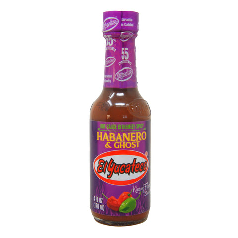 El Yucateco Habanero & Ghost Pepper Hot Sauce 4 oz – Extremely Spicy Heat