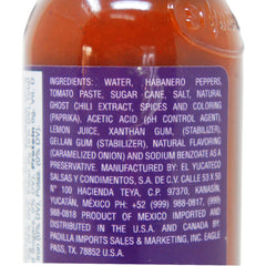El Yucateco Habanero & Ghost Pepper Hot Sauce 4 oz – Extremely Spicy Heat ingredients 