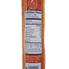 Bridgford Old World Pepperoni Stick 16 oz, Pack of 3 – Zero Carb Keto Snack Nutrition Facts