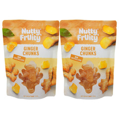 Nutty & Fruity Ginger Chunks Non-Crystallized 8 OZ – 2 Pack 