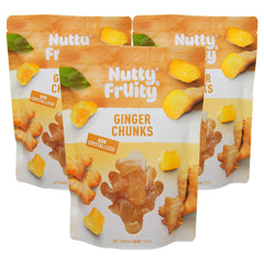 Nutty & Fruity Ginger Chunks Non-Crystallized 8 OZ – 3 Pack