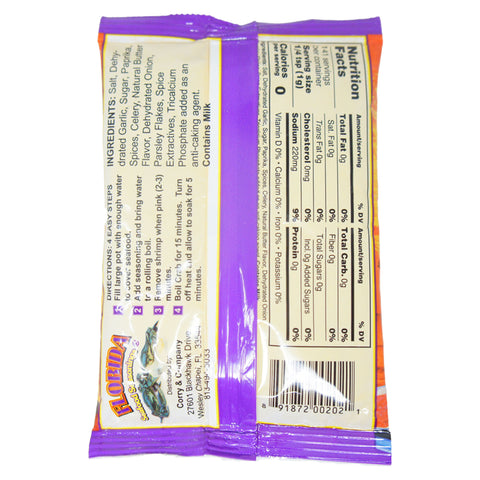 Florida Seafood Seasoning Garlic Butter Crab & Shrimp Boil 5 oz | Flavorful Seafood Boil Seasoning Net Content 