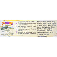 Florida Seafood Seasoning Garlic Butter Crab & Shrimp Boil 5 oz | Flavorful Seafood Boil Seasoning Ingredients