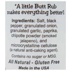 Bad Byron’s Butt Rub BBQ Barbecue Seasoning 4.5 oz – Ingredients