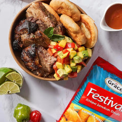 Grace Jamaican Festival Dough Mix 9.52 oz (2 Pack) – Traditional Caribbean Fried Dough Recipe