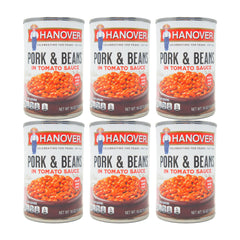 Hanover Pork & Beans in Tomato Sauce – Classic Comfort Food, 15 oz Can (6 Pack)