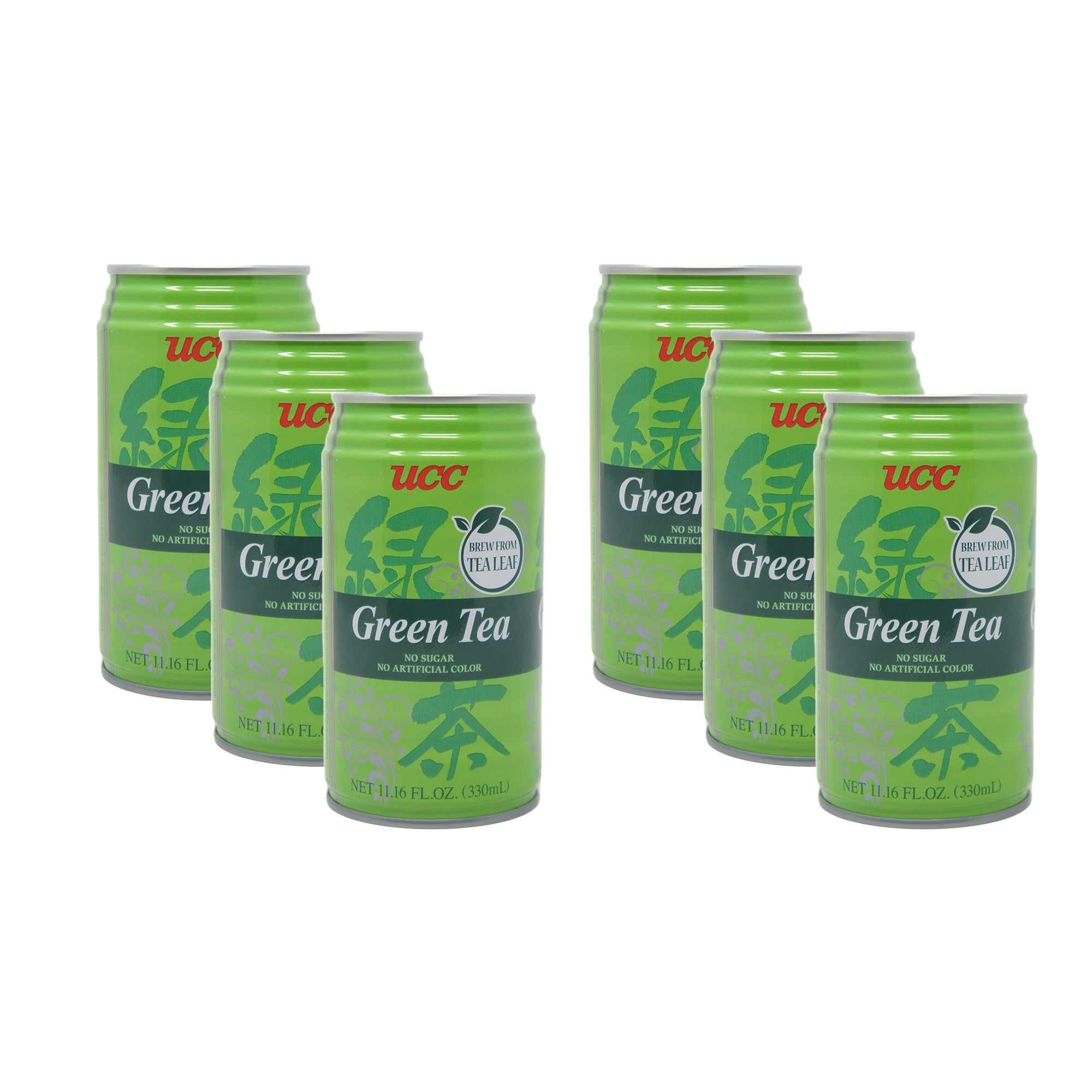 Ucc Green tea, No Sugar or Artificial Flavors, 11.16 fl oz, (6 Pack)