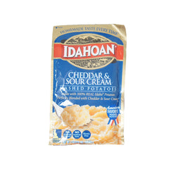 Idahoan Mashed Potatoes, Cheddar and Sour Cream, 4 oz Bag