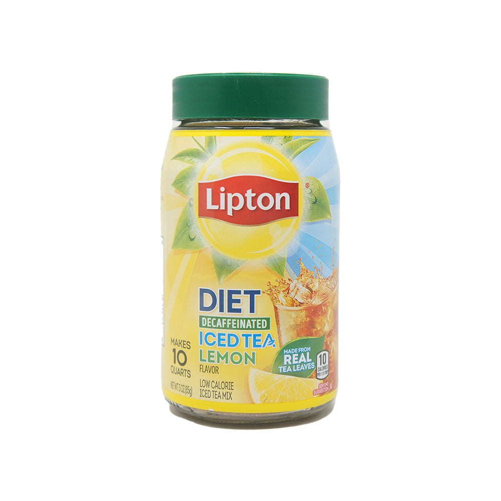Lipton Diet Decaffeinated Ice Tea Mix, Lemon Flavored, 3 oz (1 Pack)