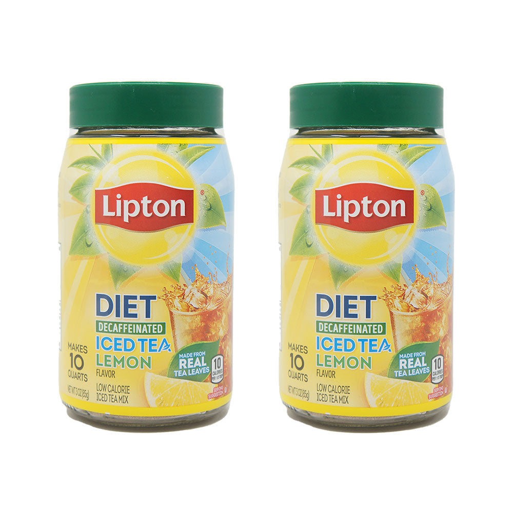 Lipton Diet Decaffeinated Ice Tea Mix, Lemon Flavored, 26 oz (2 Pack)
