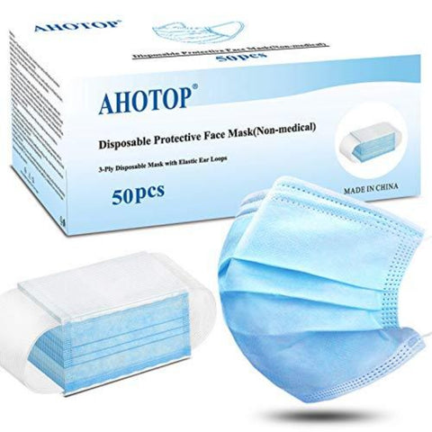 Ahotop Disposable Protective Mask (Non-Medical) 50 pcs