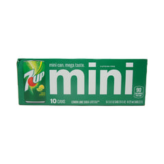 7-Up Mini, Lemon Lime Soda, 10-7.5 fl oz Cans