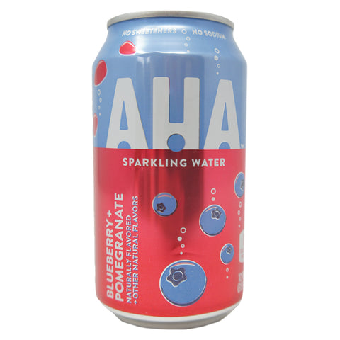 AHA, Sparkling Water, Blueberry + Pomegranade, (8 Pack) 12 oz (1)
