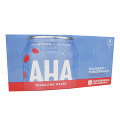 AHA, Sparkling Water, Blueberry + Pomegranade, (8 Pack) 12 oz