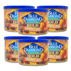 Blue Diamond, Bold Habanero BBQ Almonds, 6 oz (6 pack)
