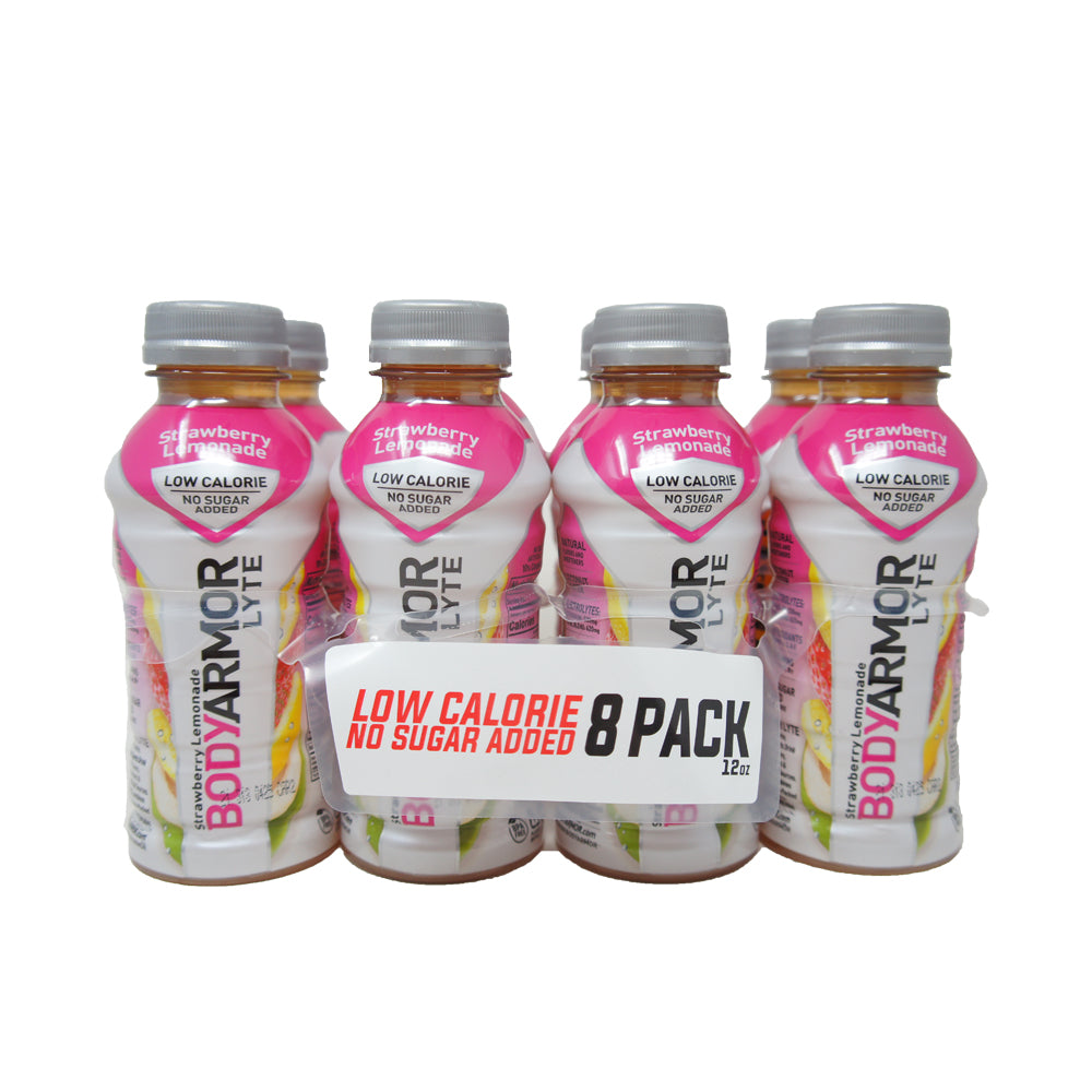 BodyArmor Lyte, Strawberry Lemonade, Low Calories, 12 oz (8 Pack)