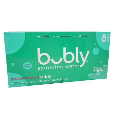 Bubly Sparkling Water, Watermelonbubly 12 oz (8 Pack) Cans
