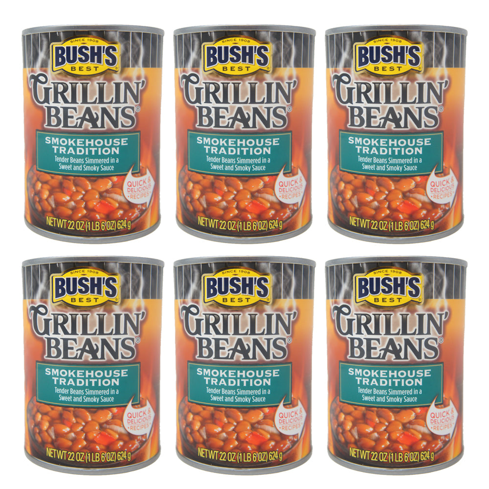 Bursh's best, Grillian Beans, Smokehouse Tradition, 22 Oz (6 Pack)