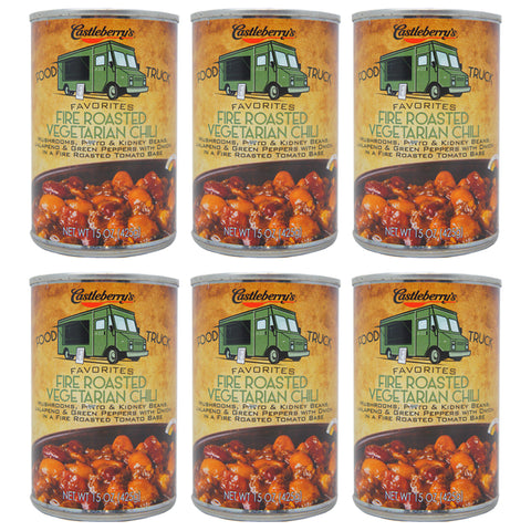 Castleberry's Food Truck, Favorites Fire Roasted vegetarian Chili, 15 oz  ( 6 Pack)