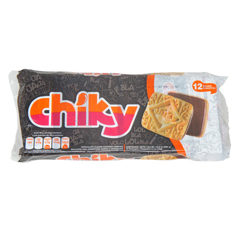 Pozuelo Chiky Chocolate Flavor Covered Cookies, 3 (12 Pack)