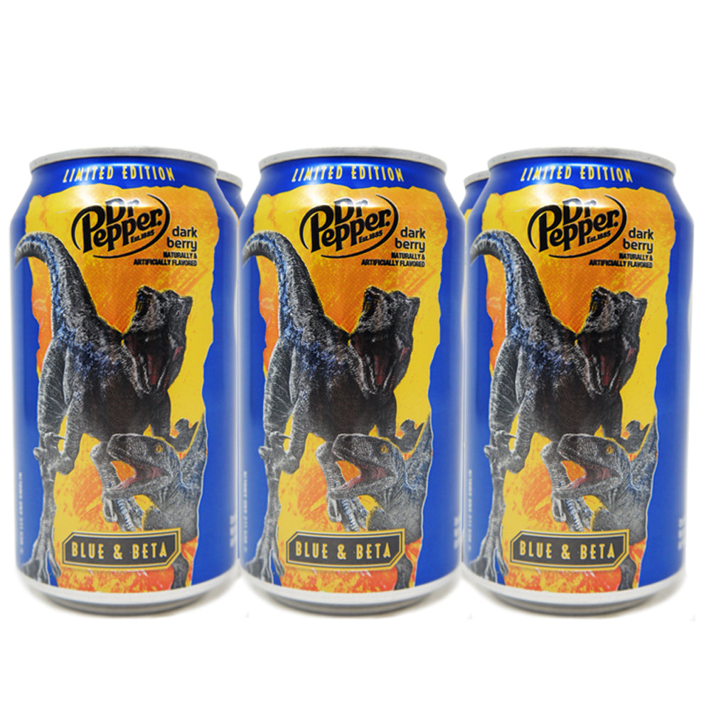 Dr Pepper, Jurassic World Limited Edition, Dark Berry Flavored, 12 oz (6 Pack)