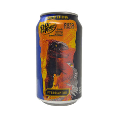 Dr Pepper, Limited Edition Flavored, Zero Sugar Naturally & Artificially Flavored, Jurassic World, Pyroraptor 12 oz