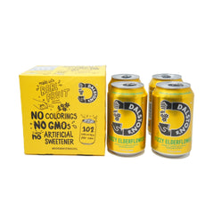 Dalston's Fizzy Elderflower Sparkling Beverage Soda, 11.15 fl oz Cans, 4 Pack