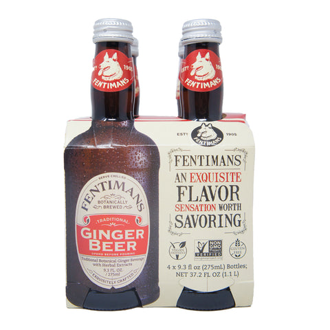 Fentimans, Botanically Brewed, Traditional, Ginger Beer, 9.3 oz (4 Pack)