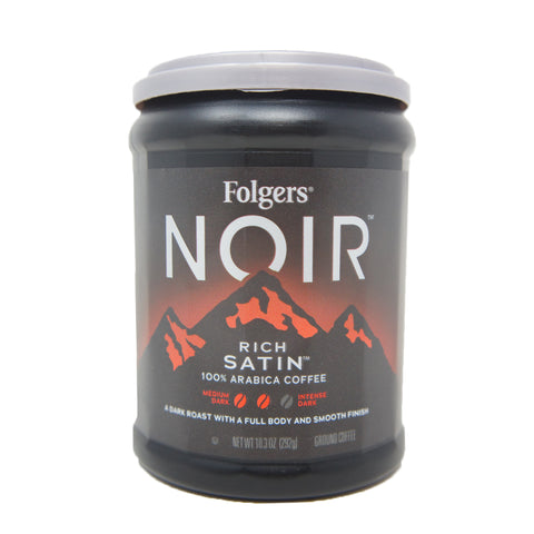 Folgers Noir Rich Satin 100% Arabica Coffee, 10.3 oz